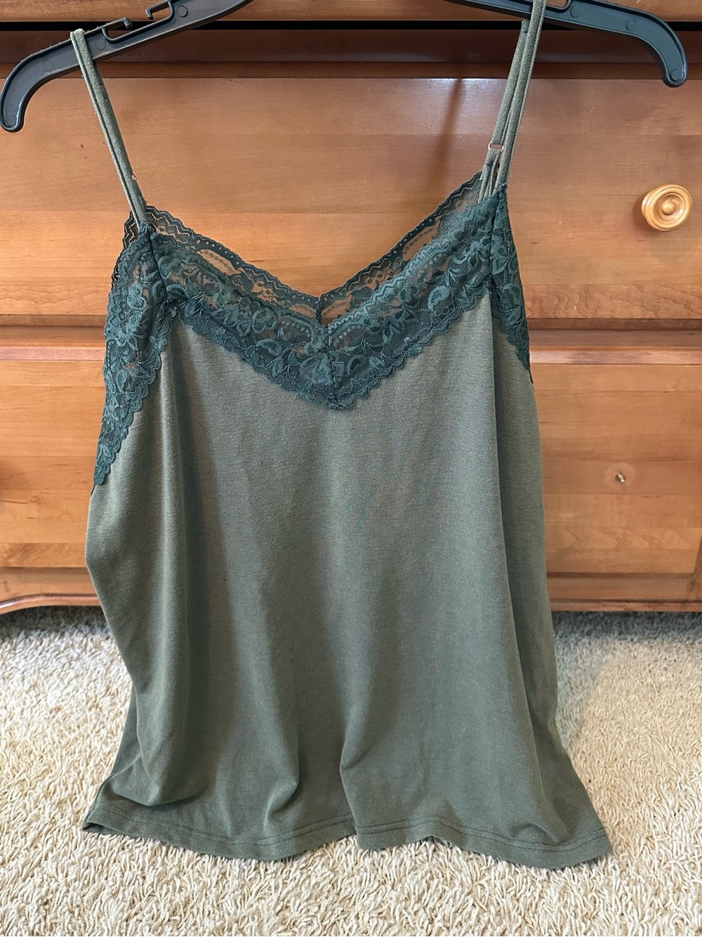 POL MINERAL WASHED ADJUSTABLE LACE CAMI